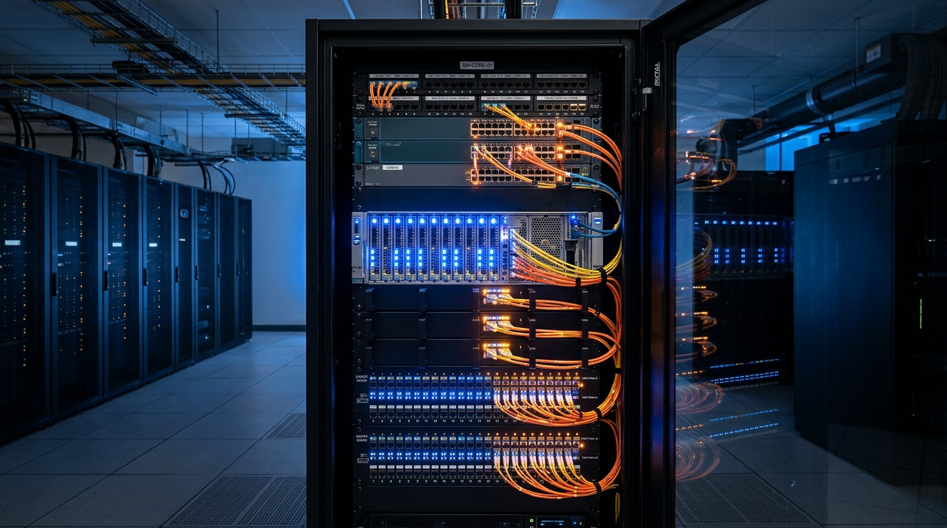 Infrastruktur server datacenter dan instalasi fiber optik profesional WAATOO IT SOLUTION